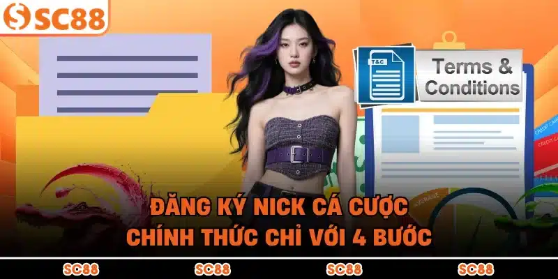 Đăng ký nick cá cược chính thức chỉ với 4 bước