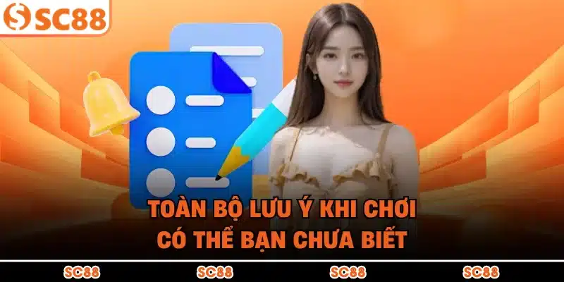 Toàn bộ lưu ý khi chơi có thể bạn chưa biết